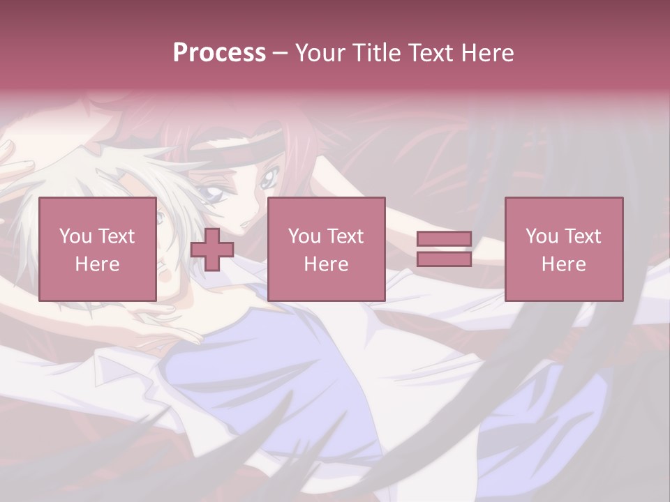 A Couple Of Anime Characters Hugging In Front Of An American Flag PowerPoint Template