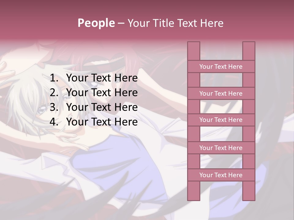 A Couple Of Anime Characters Hugging In Front Of An American Flag PowerPoint Template