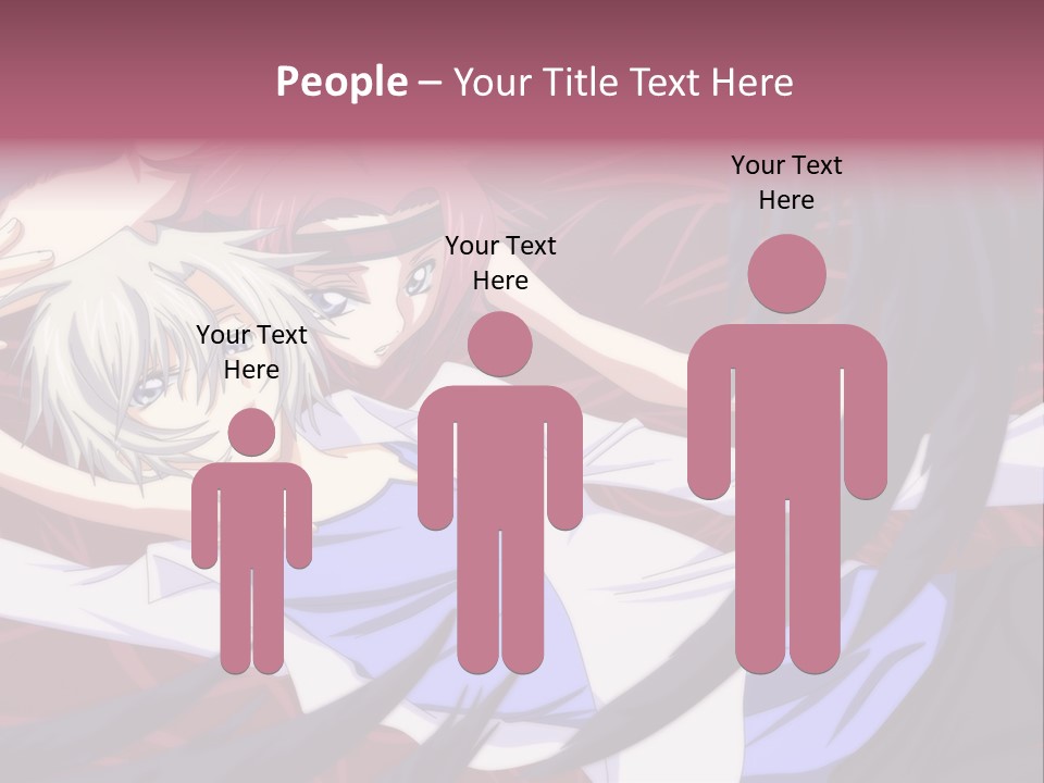 A Couple Of Anime Characters Hugging In Front Of An American Flag PowerPoint Template