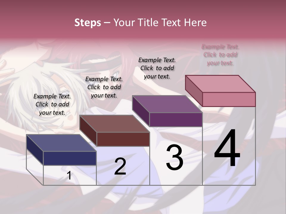 A Couple Of Anime Characters Hugging In Front Of An American Flag PowerPoint Template