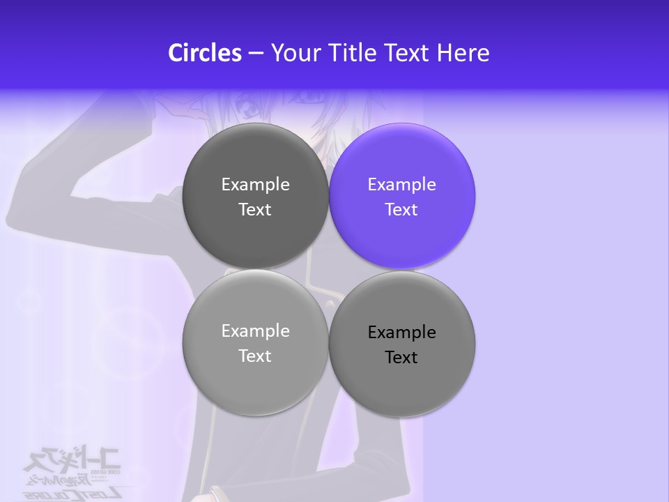 A Anime Character With White Hair And Blue Eyes PowerPoint Template