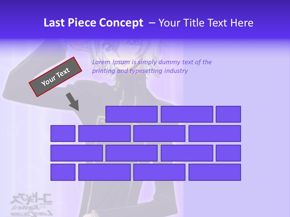 A Anime Character With White Hair And Blue Eyes PowerPoint Template