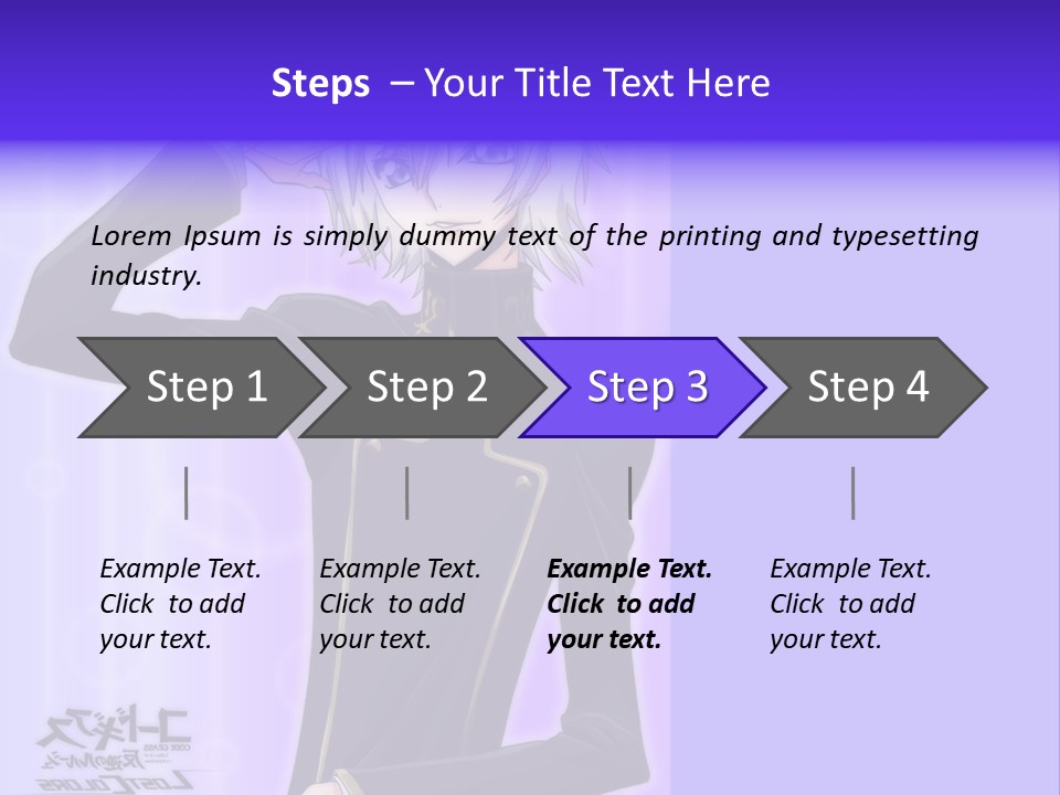 A Anime Character With White Hair And Blue Eyes PowerPoint Template