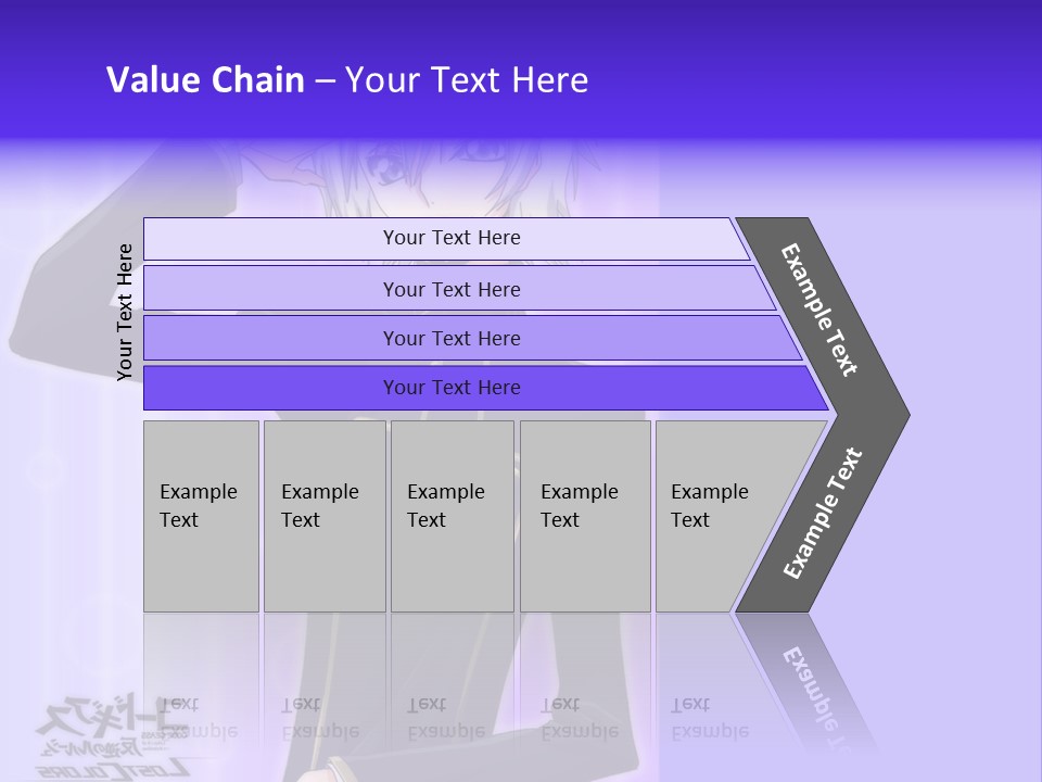 A Anime Character With White Hair And Blue Eyes PowerPoint Template