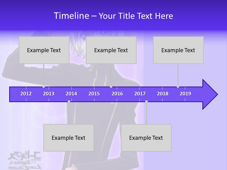A Anime Character With White Hair And Blue Eyes PowerPoint Template