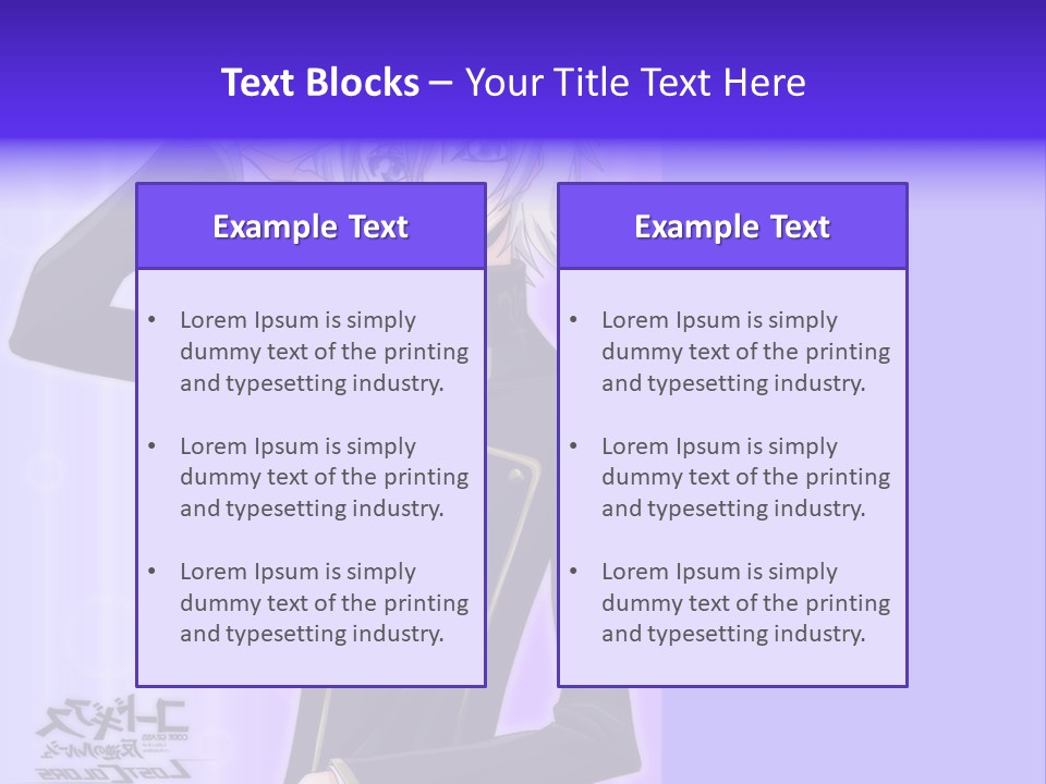 A Anime Character With White Hair And Blue Eyes PowerPoint Template