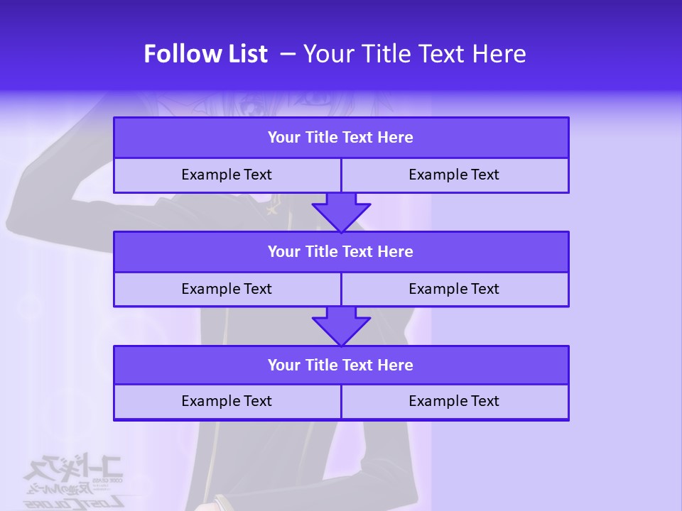 A Anime Character With White Hair And Blue Eyes PowerPoint Template