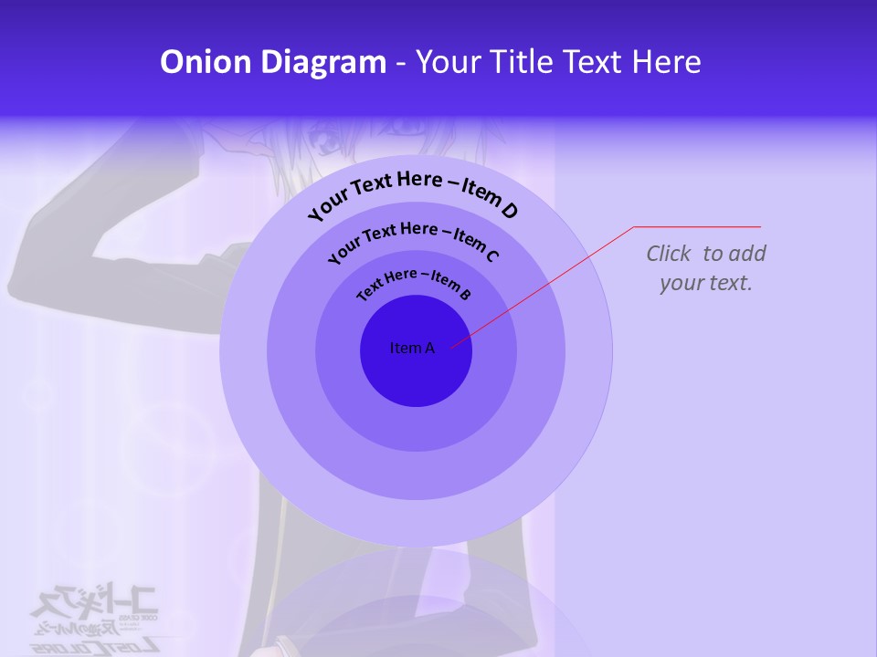 A Anime Character With White Hair And Blue Eyes PowerPoint Template