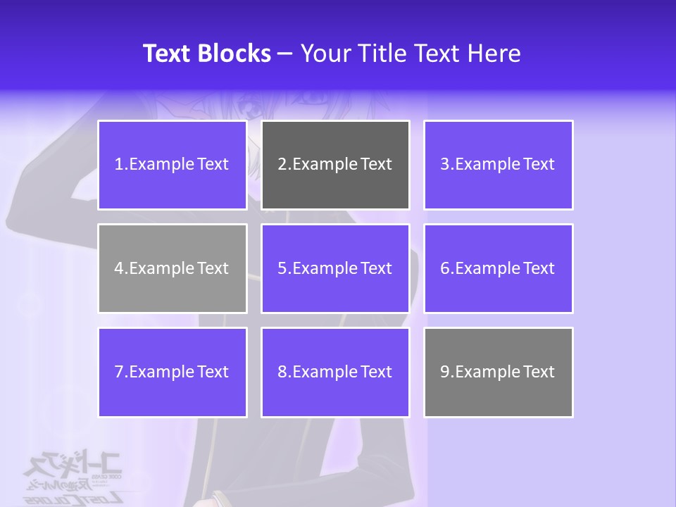 A Anime Character With White Hair And Blue Eyes PowerPoint Template