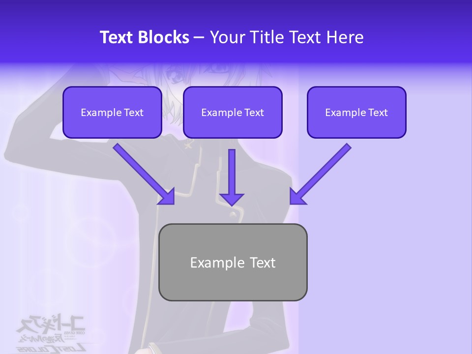 A Anime Character With White Hair And Blue Eyes PowerPoint Template
