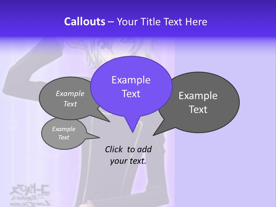 A Anime Character With White Hair And Blue Eyes PowerPoint Template