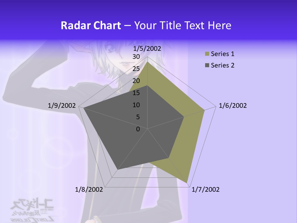 A Anime Character With White Hair And Blue Eyes PowerPoint Template