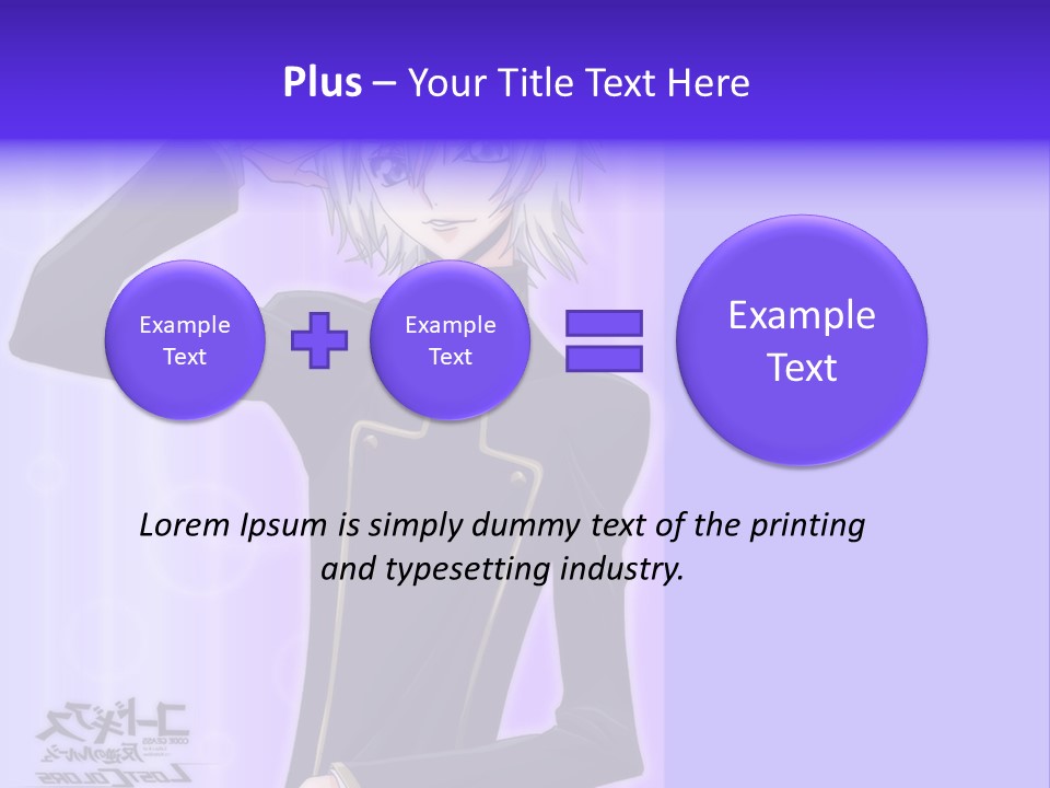 A Anime Character With White Hair And Blue Eyes PowerPoint Template