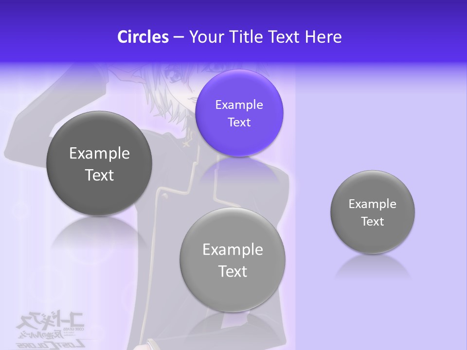 A Anime Character With White Hair And Blue Eyes PowerPoint Template