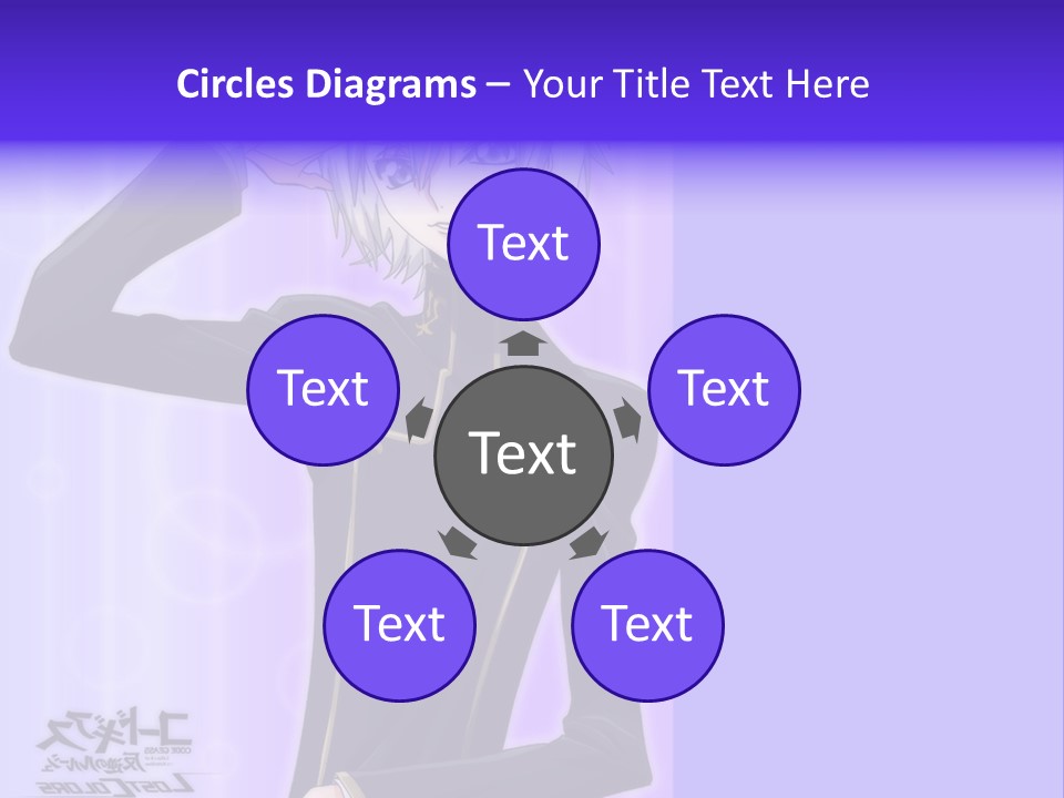 A Anime Character With White Hair And Blue Eyes PowerPoint Template