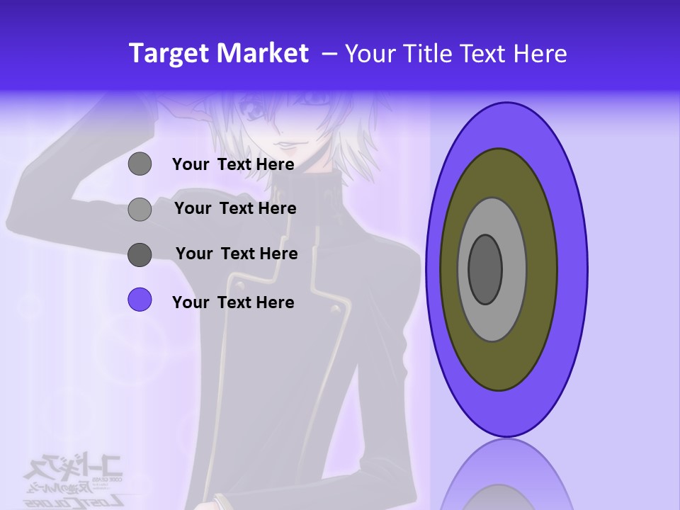 A Anime Character With White Hair And Blue Eyes PowerPoint Template