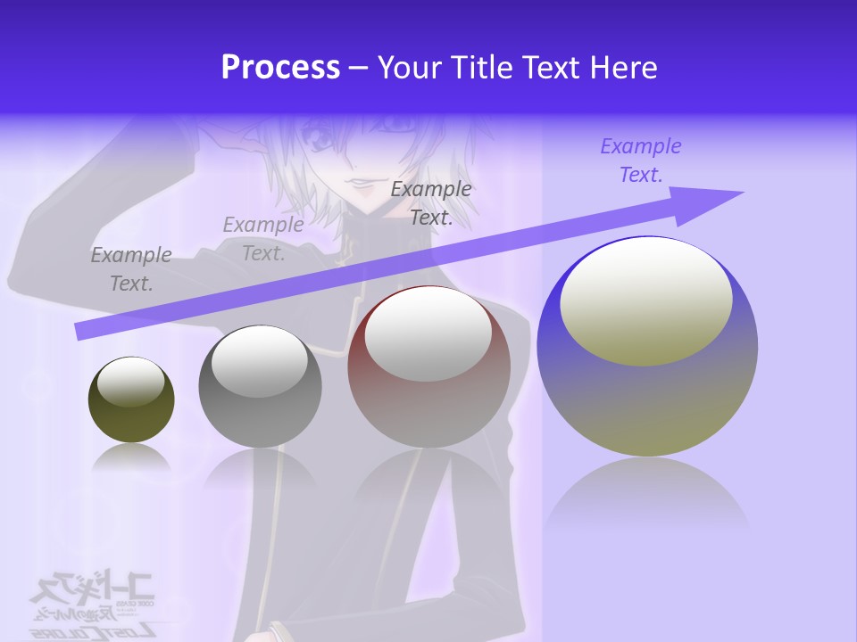 A Anime Character With White Hair And Blue Eyes PowerPoint Template