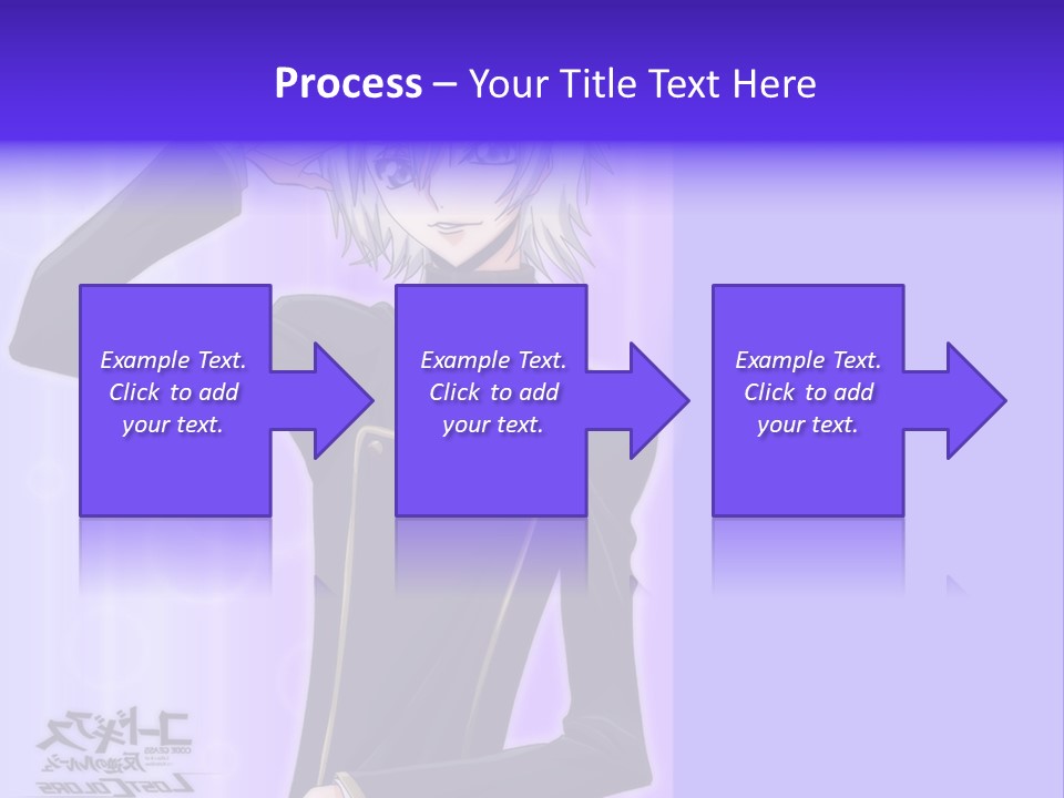 A Anime Character With White Hair And Blue Eyes PowerPoint Template
