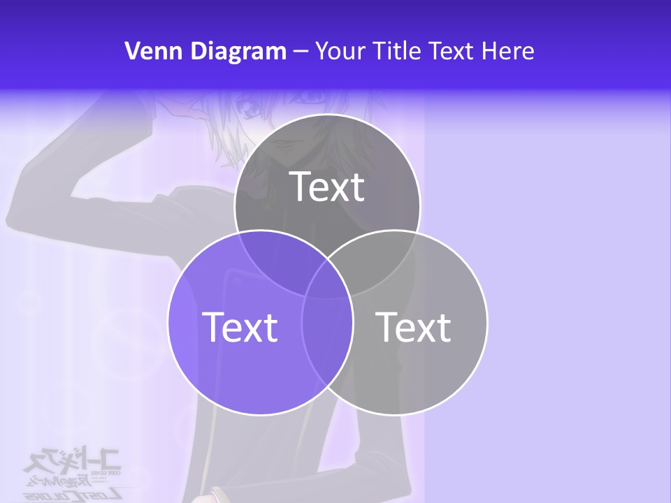 A Anime Character With White Hair And Blue Eyes PowerPoint Template