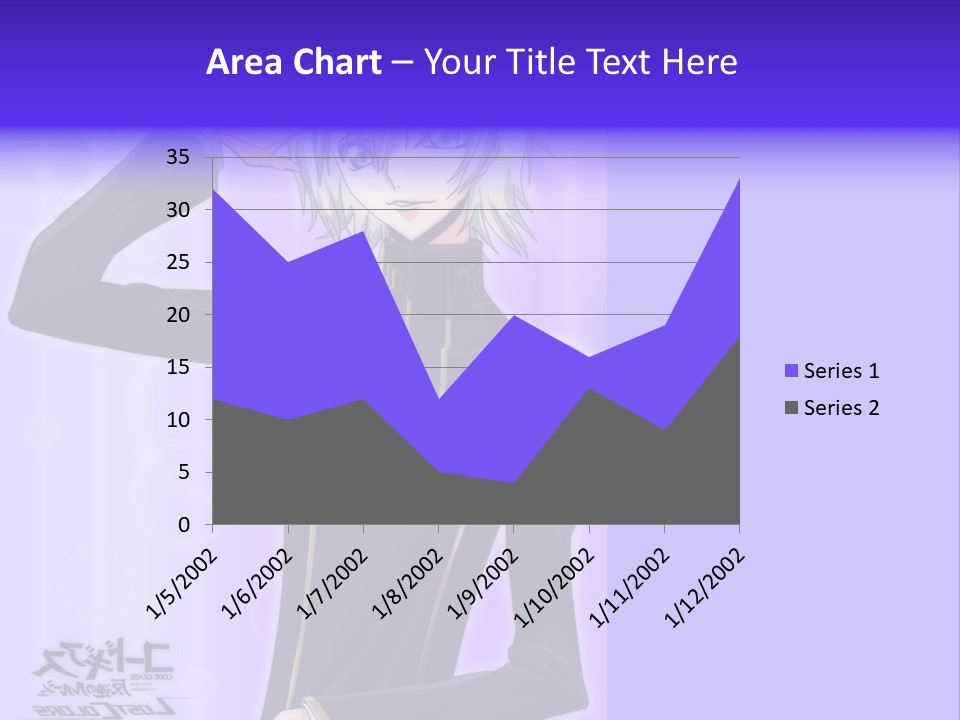 A Anime Character With White Hair And Blue Eyes PowerPoint Template