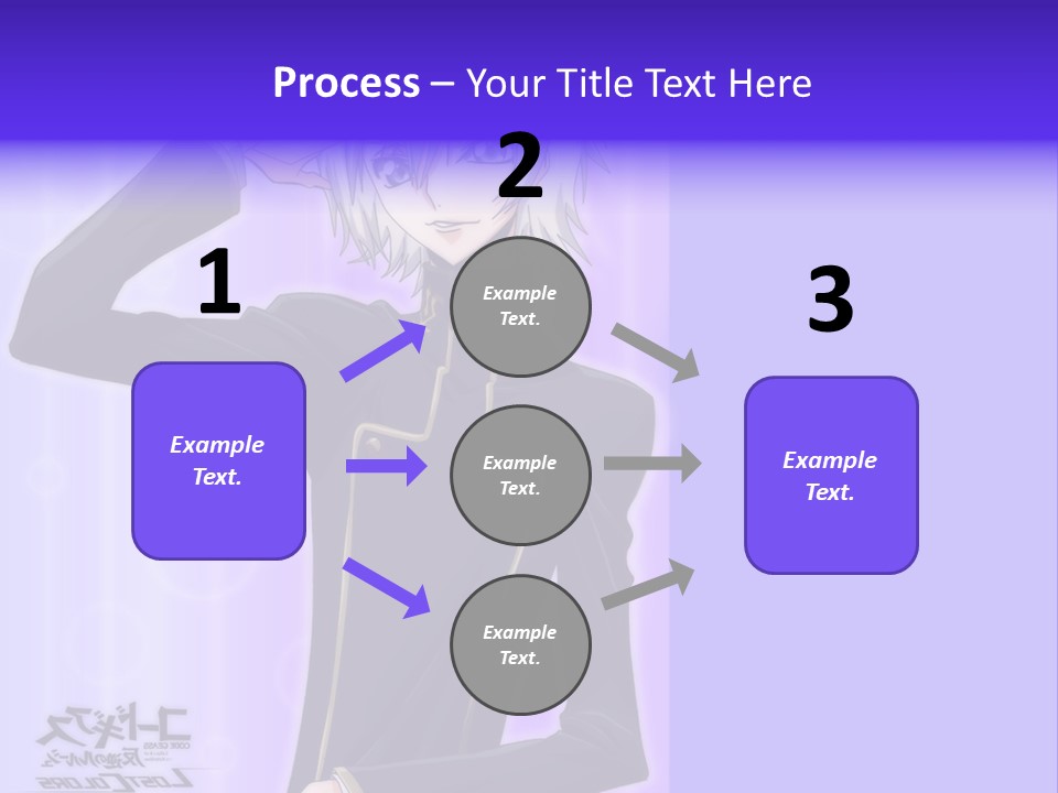 A Anime Character With White Hair And Blue Eyes PowerPoint Template