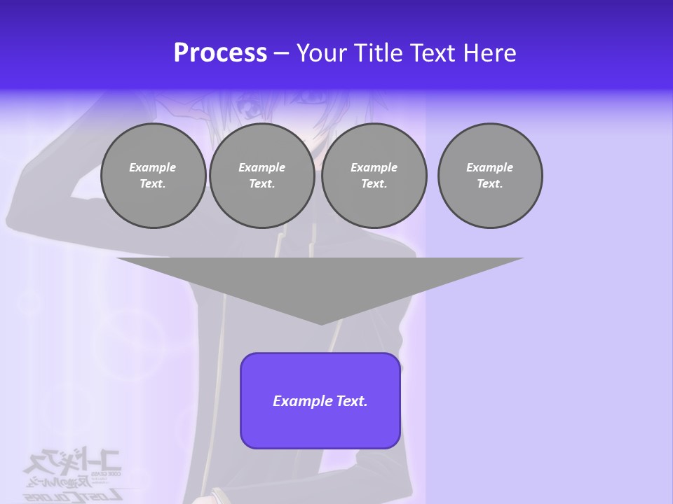 A Anime Character With White Hair And Blue Eyes PowerPoint Template