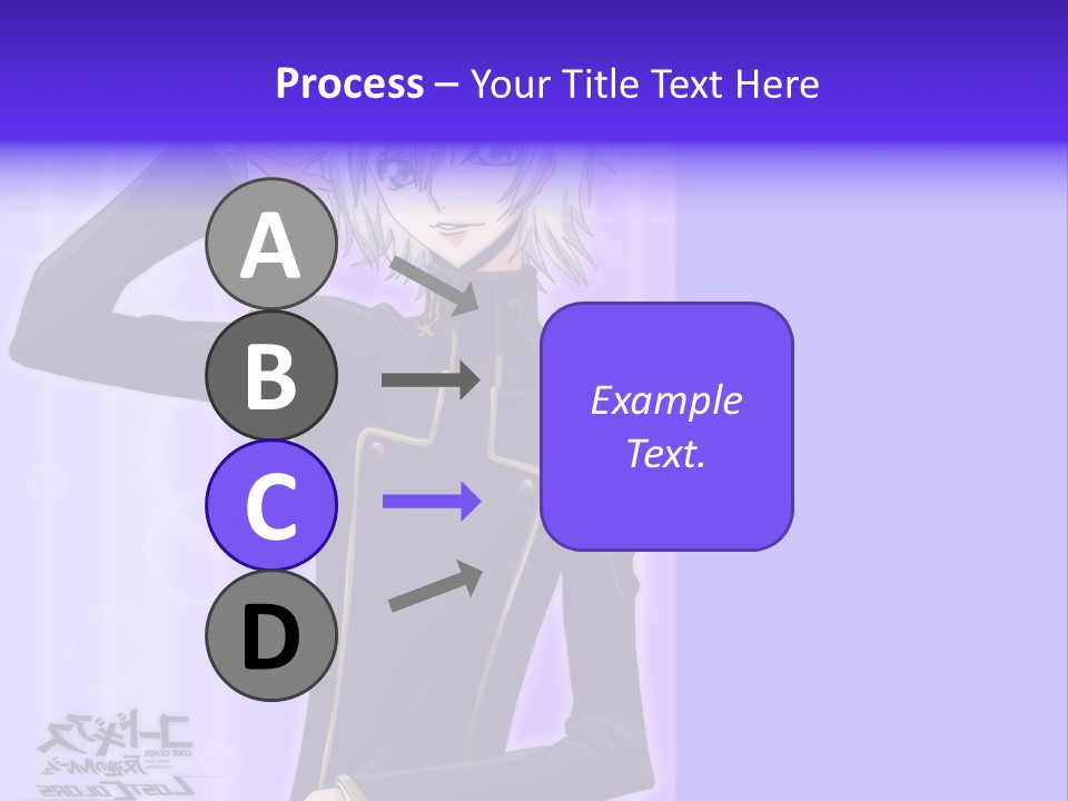 A Anime Character With White Hair And Blue Eyes PowerPoint Template