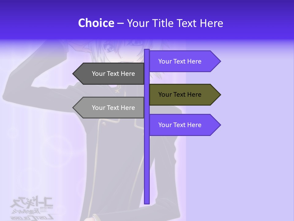 A Anime Character With White Hair And Blue Eyes PowerPoint Template