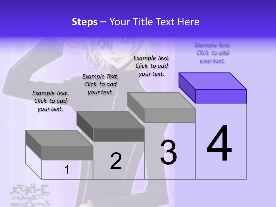 A Anime Character With White Hair And Blue Eyes PowerPoint Template