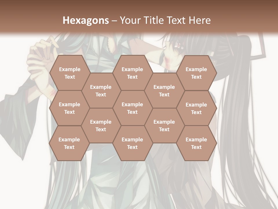 A Couple Of Anime Characters Standing Next To Each Other PowerPoint Template