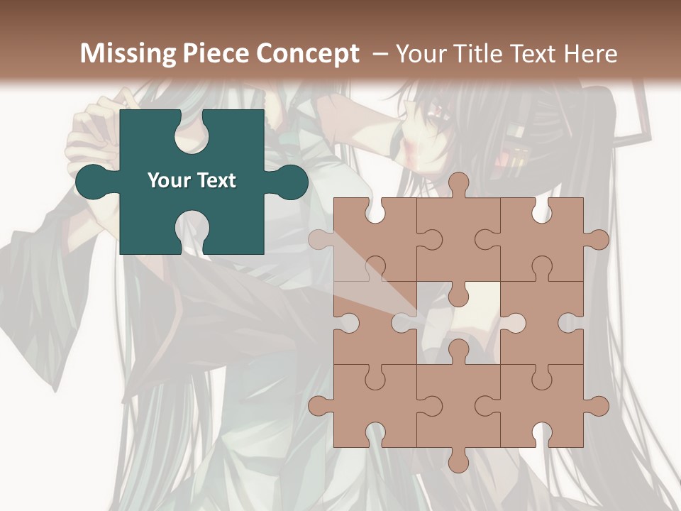 A Couple Of Anime Characters Standing Next To Each Other PowerPoint Template