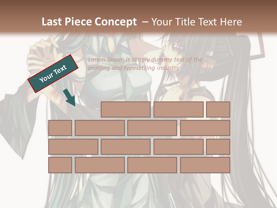 A Couple Of Anime Characters Standing Next To Each Other PowerPoint Template