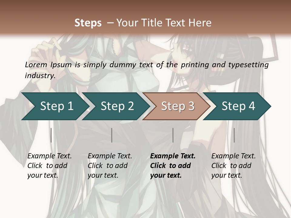A Couple Of Anime Characters Standing Next To Each Other PowerPoint Template