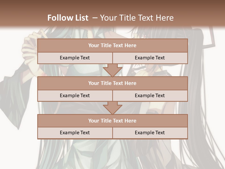 A Couple Of Anime Characters Standing Next To Each Other PowerPoint Template