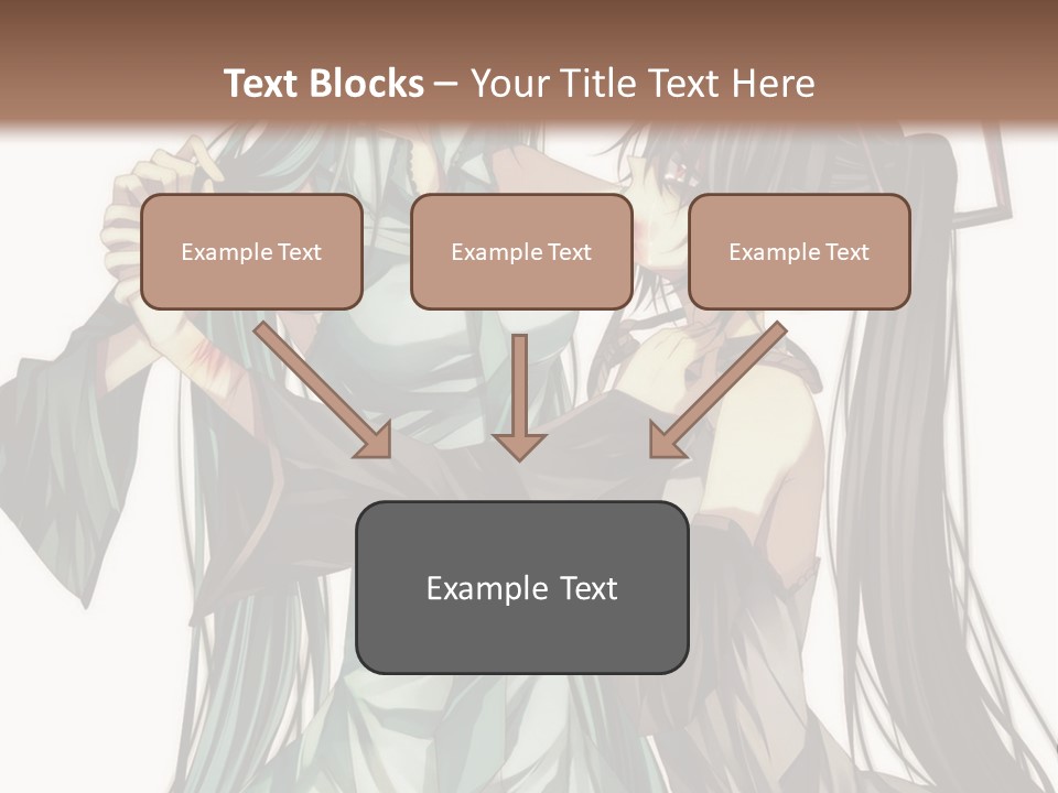 A Couple Of Anime Characters Standing Next To Each Other PowerPoint Template