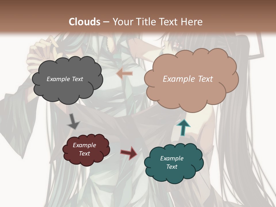 A Couple Of Anime Characters Standing Next To Each Other PowerPoint Template