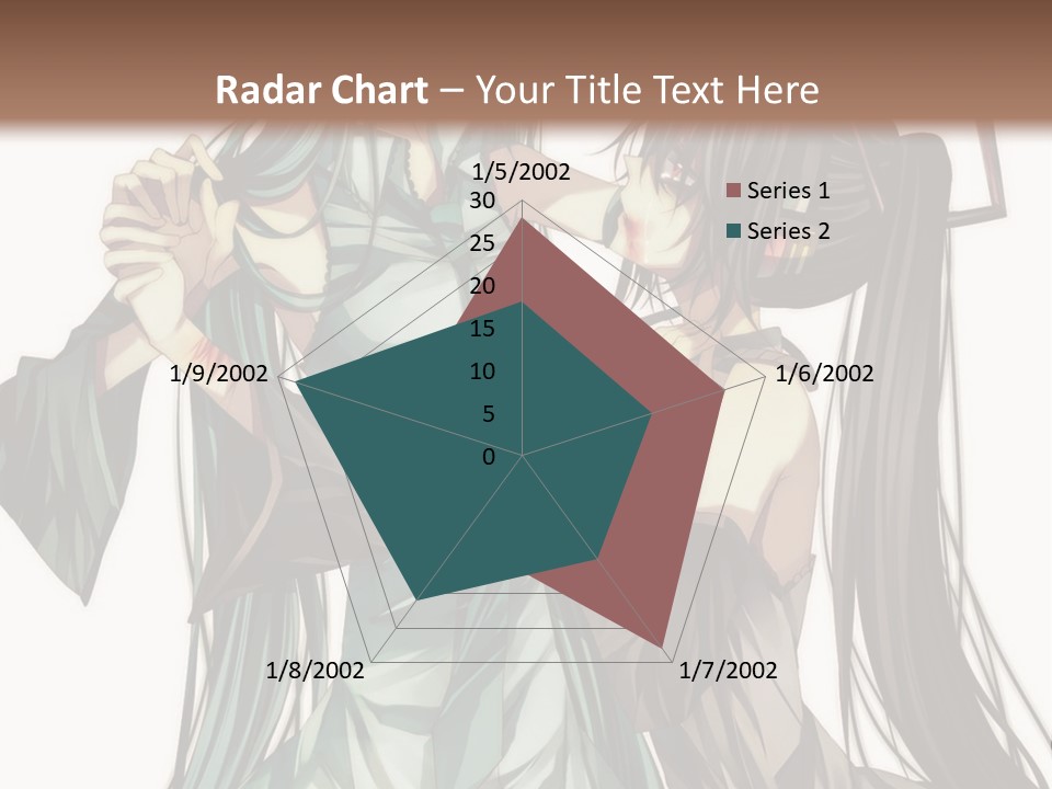 A Couple Of Anime Characters Standing Next To Each Other PowerPoint Template
