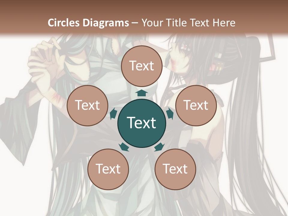 A Couple Of Anime Characters Standing Next To Each Other PowerPoint Template