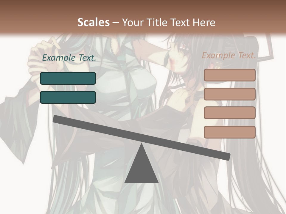 A Couple Of Anime Characters Standing Next To Each Other PowerPoint Template
