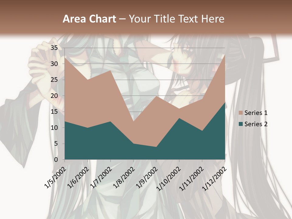 A Couple Of Anime Characters Standing Next To Each Other PowerPoint Template