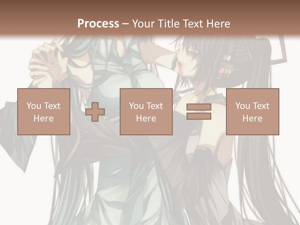 A Couple Of Anime Characters Standing Next To Each Other PowerPoint Template
