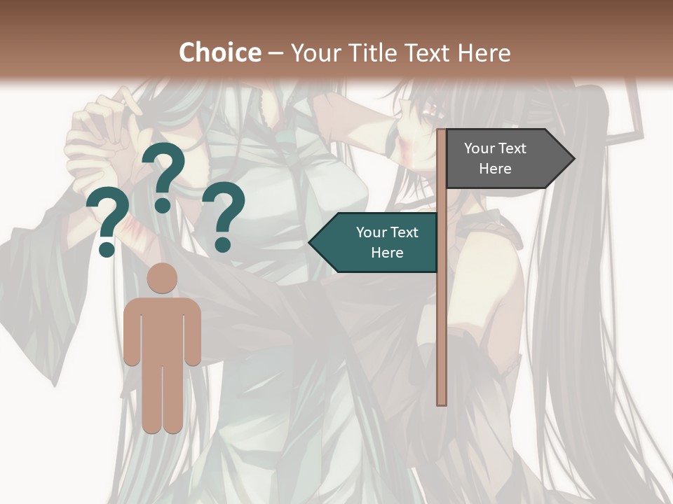 A Couple Of Anime Characters Standing Next To Each Other PowerPoint Template