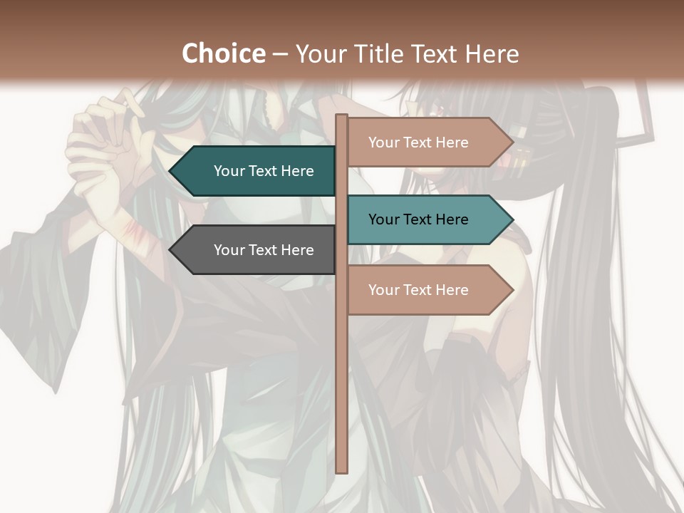 A Couple Of Anime Characters Standing Next To Each Other PowerPoint Template