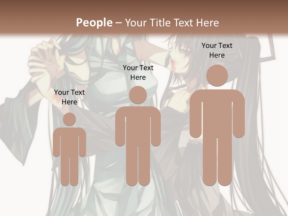 A Couple Of Anime Characters Standing Next To Each Other PowerPoint Template