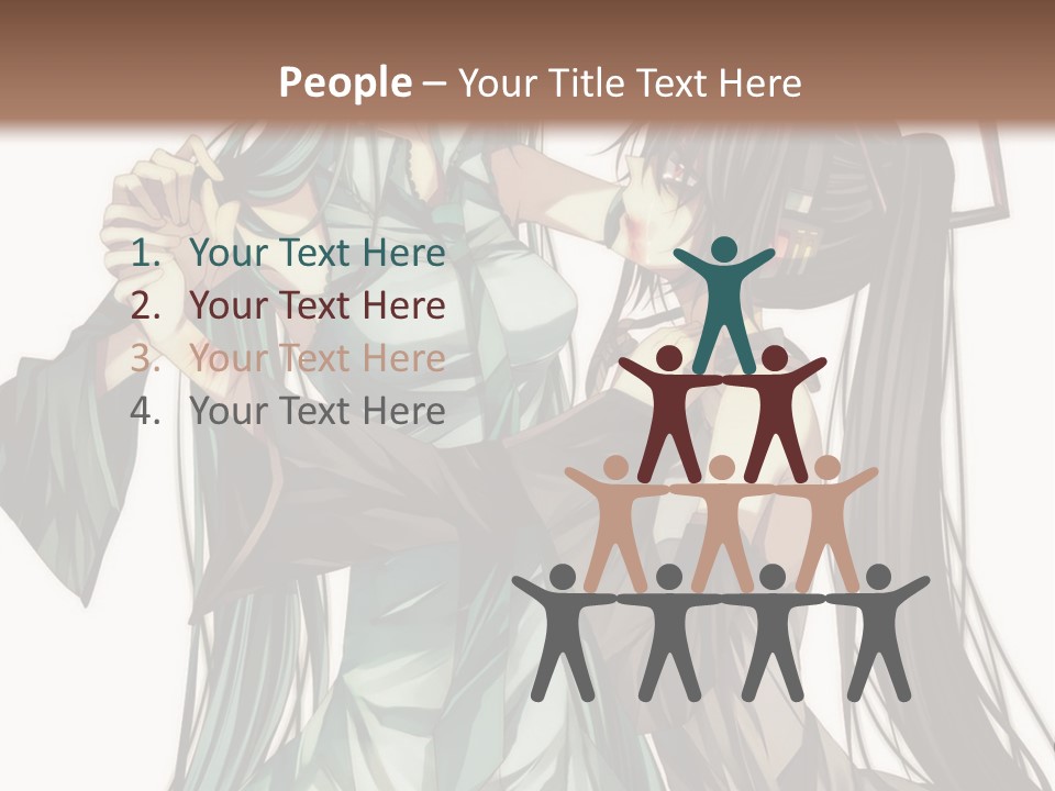 A Couple Of Anime Characters Standing Next To Each Other PowerPoint Template