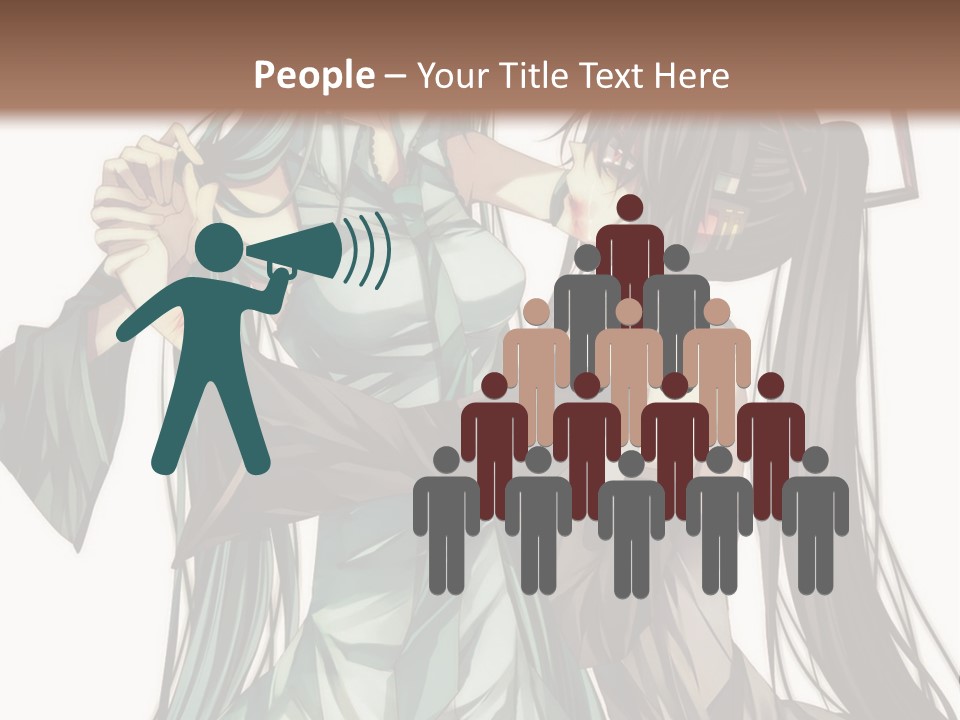 A Couple Of Anime Characters Standing Next To Each Other PowerPoint Template