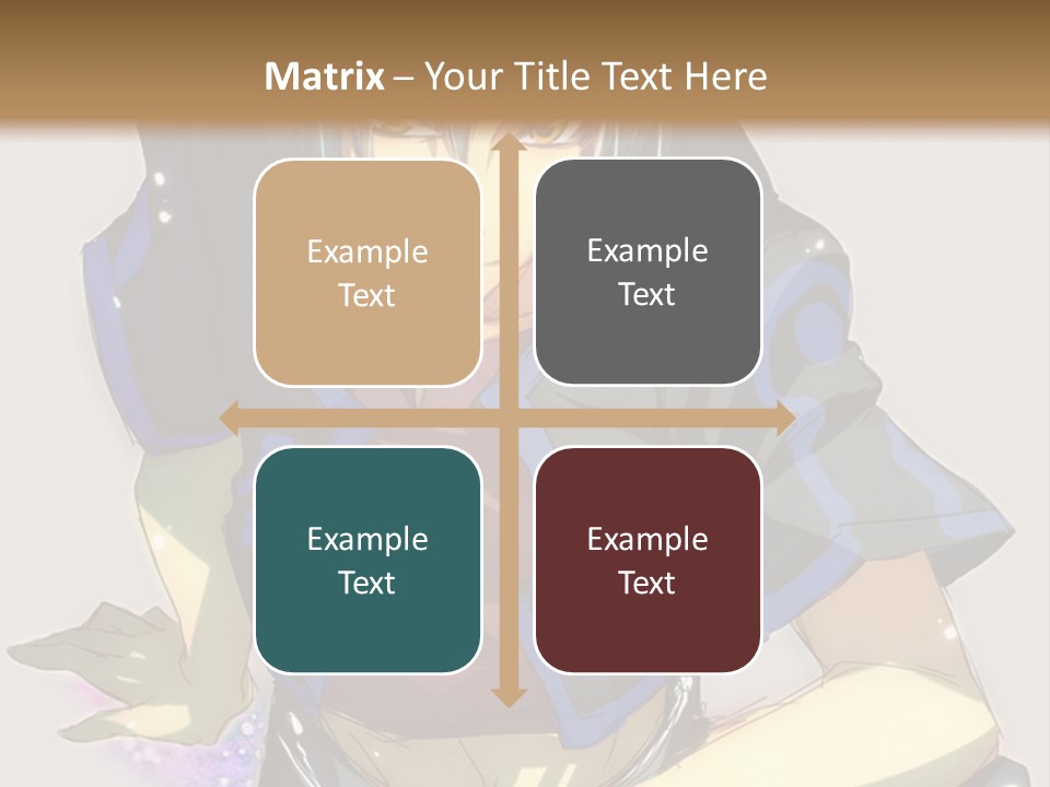 An Anime Character With White Hair And Blue Eyes PowerPoint Template