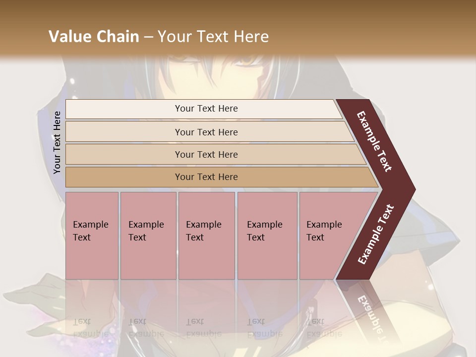 An Anime Character With White Hair And Blue Eyes PowerPoint Template