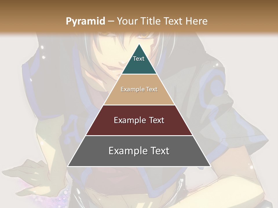 An Anime Character With White Hair And Blue Eyes PowerPoint Template