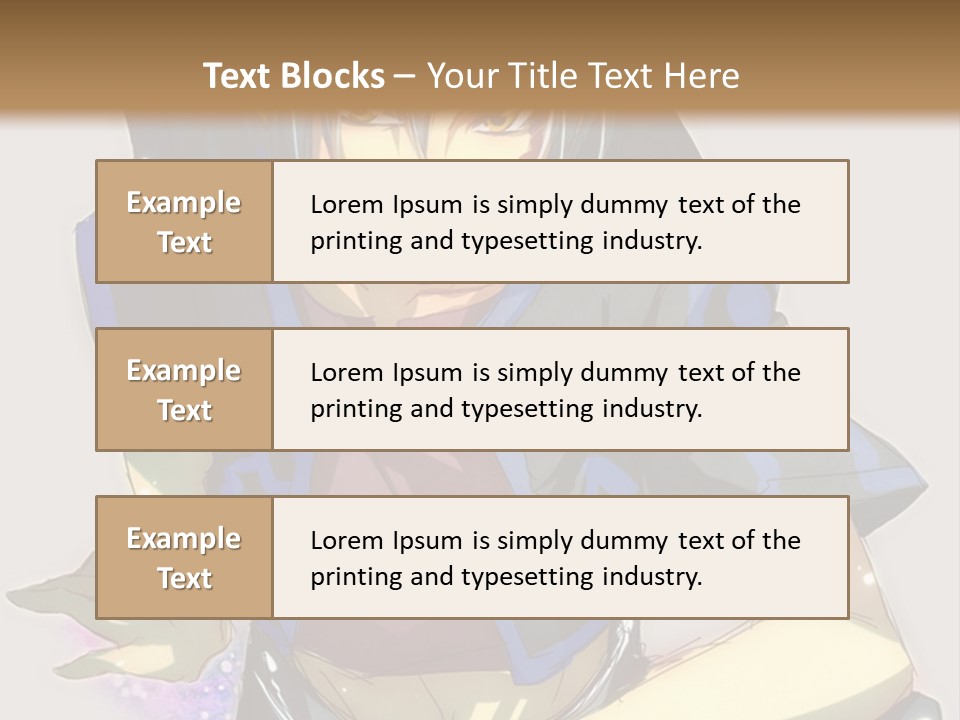 An Anime Character With White Hair And Blue Eyes PowerPoint Template